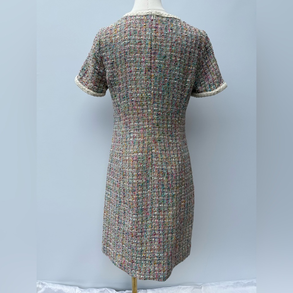 Carlisle Collection V-Neck Multicolor Winter Dress size 4 - Picture 4 of 12